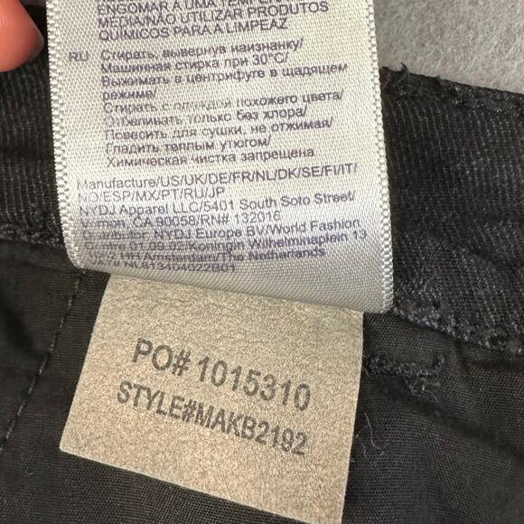 NYDJ Shorts Black Womens 10 Linen LiftXTuck Technology High-Rise Bermuda Casual - Picture 7 of 7